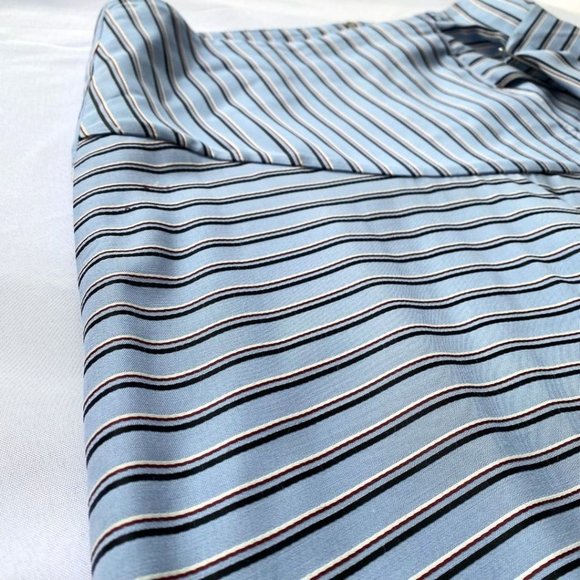 Tibi Blue Striped Midi Skirt - Picture 9 of 11